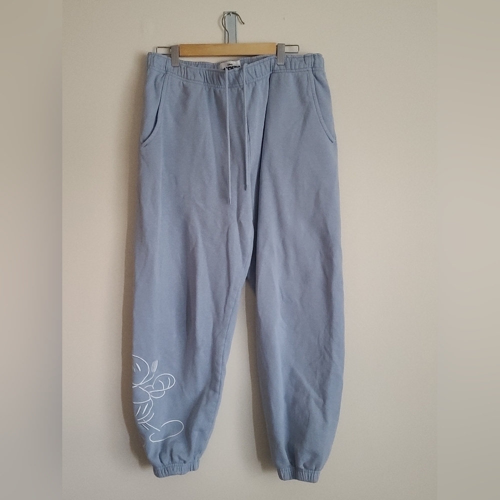 Disney Mickey Mouse  Women's Blue and White Joggers sz m